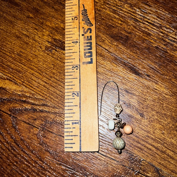 Beaded Stone Boho Dangle Drop Earrings - Picture 8 of 9